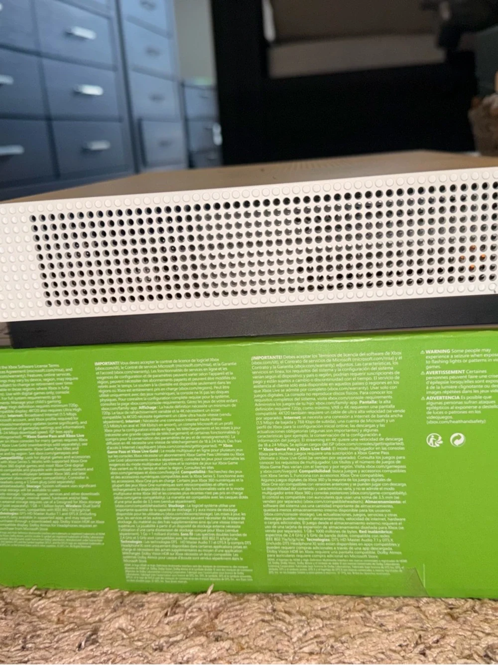 Microsoft Xbox One S Slim White Console with Black Trim